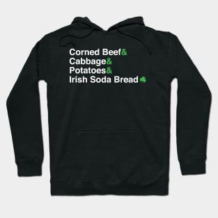 Helvetica St. Paddy's Day Food Hoodie